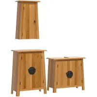 vidaXL Ensemble de meubles de salle de bain 3 pièces pin massif