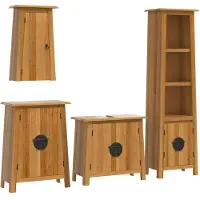 vidaXL Ensemble de meubles de salle de bain 4 pièces pin massif