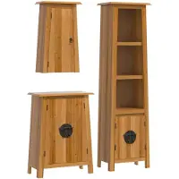 vidaXL Ensemble de meubles de salle de bain 3 pièces pin massif