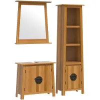 vidaXL Ensemble de meubles de salle de bain 3 pièces pin massif