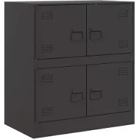 vidaXL Sideboard noir 67x39x73 cm acier
