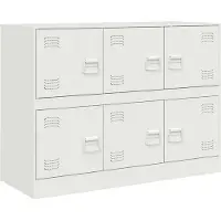 vidaXL Sideboard blanc 99x39x73 cm acier