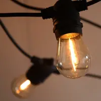 LumenXL Guirlande solaire de 50 mètres avec 100 ou 120 ampoules et panneau de 30W