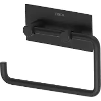 Tiger Porte-Rouleau de Toilette Tiger Square Sans Couvercle Mat Noir