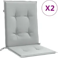 vidaXL Coussins de chaise basse 2 pcs. Melange gris clair 100x50x4cm Tissu