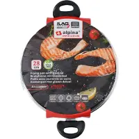 Alpina Casserole Ø28cm avec couvercle en verre Revêtement anti-adhésif Tous feux Aluminium/Verre