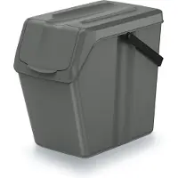 Prosperplast Keden Sortibox 25L Poubelle - Gris pierre, Poubelle, Gris