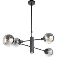 Steinhauer Suspension design Constellation noir avec verre fumé