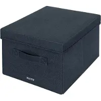 Leitz M Fabric Storage Box With Lid 2 Pieces Noir