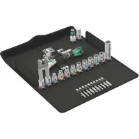 Wera 05004175001 27 Pièces Bicycle Set 7 Jeu De Clés À Cliquet Et Douilles Dans Un Étui - 3/8"
