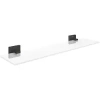 GROHE Start Cube QuickFix tablette en verre, à coller ou à percer, noir mat