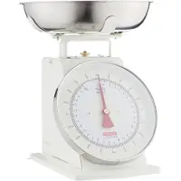 Typhoon Living Kitchen Weighing Scales with Stainless Steel Bowl, 15 x 26 x 22 cm, Cream