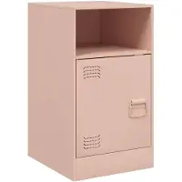 vidaXL Table de chevet rose 34,5x39x62 cm acier