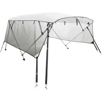 vidaXL 3-Bow Bimini-Top avec panneaux latéraux en maille 183x(185-198)x137 cm