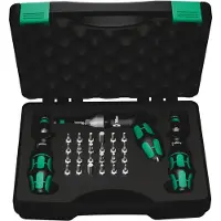 Wera 05350451001 27 Pièces 7445/46/47 Kraftform Jeu De Clés Dynamométriques Dans Un Coffret - 2,5-55,0 In. Lbs - 1/4"