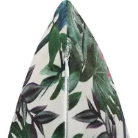 Beliani Coussin Gasteria Velours 45 X 45 Cm Motif De Plante Vert
