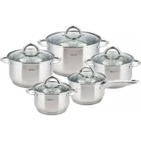 KINGHOFF pots Silver 10 pieces KH4449