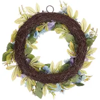 Beliani Couronne porte entrée ø 50 cm bleu GALDAR