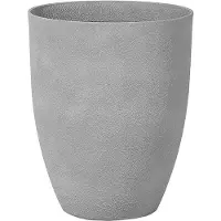 Beliani Bacs à fleurs gris, set de 2, ronds 43 x 43 x 52 cm CROTON (43 x 52 cm)