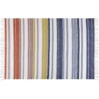 Beliani Tapis d'extérieur multicolore 160 x 230 cm motif à rayures tapis court TOZAKLI (160 x 230 cm)