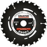 Kreator Lame de scie circulaire 160 x 20 x 2 mm pour le bois, bagues de réduction incluses - Diamètre : 160mm