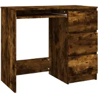 vidaXL Bureau chêne fumé 90x45x76 cm bois composite