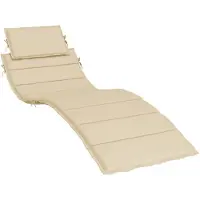 vidaXL Coussin de chaise longue beige 186x58x4 cm tissu oxford