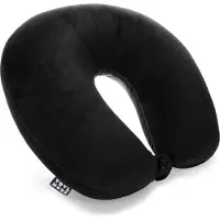 TRVLMORE Oreiller de voyage - Oreiller cervical en forme de U - Noir