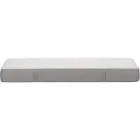 Beliani Matelas en mousse blanc-gris 80 x 200 cm petit format ferme avec fermeture éclair housse amovible en polyester accessoires de chambre à coucher