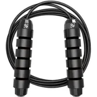Nuvance - Corde à sauter sportive professionnelle - réglable - Speedrope - corde à sauter - pour adultes et enfants - noir