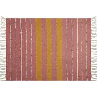 Beliani Couverture Naikhu Coton 130 X 170 Cm Rouge Clair