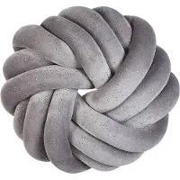 Beliani Coussin Velours Gris Akola 30 X 30 Cm