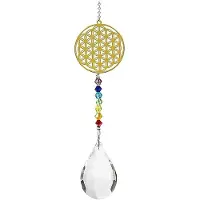 Northio Pendentif en cristal Feng Shui Chakra Fleur de Vie