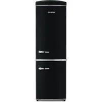 Severin Combi rétro No Frost noir, ouverture à droite RKG 8998 en plastique, noir