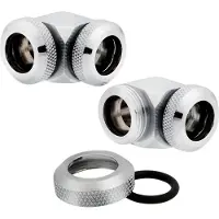 Corsair Série Hydro X Adaptation de la ligne dure XF 2-pack, Raccord, Argent
