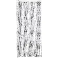 vidaXL Rideau moustiquaire gris clair et gris foncé 90x220 cm chenille