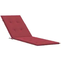 vidaXL Coussin de chaise de terrasse rouge bordeaux (75+105)x50x4 cm
