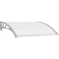 vidaXL Auvent de porte Gris 120x100 cm PC