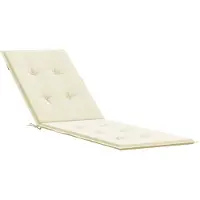 vidaXL Coussin de chaise de terrasse crème (75+105)x50x4 cm