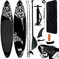 vidaXL SUP-Board-Set Gonflable 305x76x15 cm noir