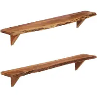 vidaXL Étagères murales 2 pcs 110x20x18 cm bois massif d'acacia