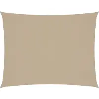 vidaXL Voile de parasol tissu oxford rectangulaire 6x7 m beige