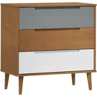 vidaXL Armoire à tiroirs MOLDE Marron 80x40x80 cm Pin massif