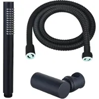 FortiFura calvi ensemble de douche à main avec support de douche debout et tuyau anti-torsion noir SW496811/SW720565/SW706203