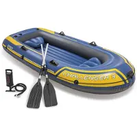 Intex Bateau pneumatique avec rames et pompe Challenger 3 Set 68370NP