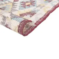 Beliani Tapis jute multicolore 80 x 150 cm motifs géométriques tapis court FENER (150 x 80 cm)