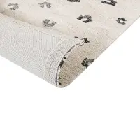 Beliani Tapis en coton Beige 80 x 150 cm AFIS (80 x 80 cm)