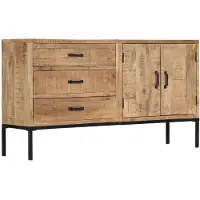 vidaXL Buffet 140x35x75 cm bois massif mangue