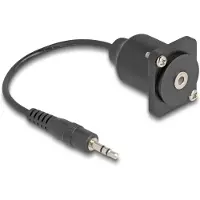 DeLOCK D-Typ Kabel 3,5 mm 3 Pin Klinkenstecker zu Bu sw 20cm