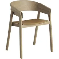 Muuto Cover Armchair Cognac Leather|Oak